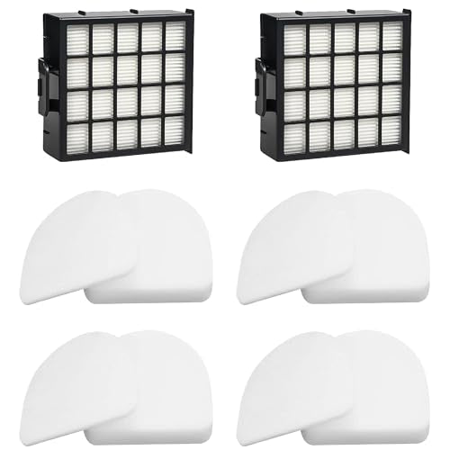 AZ4000 Replacement filter set compatible with Shark Detect Pro Max Upright Vacuum Models AZ4000 AZ4002 AZ4000C AZ4002W 2 Hepa Filters + 4 Foam & Felt Sets part # XFFKAZ4000 & XHFAZ4000 - size: 2 HEPA + 4