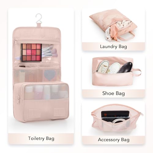 OlarHike 8 Set Compression Packing Cubes for Travel Gifts Mom Women,Airplane/Car/Cruise Travel Essentials,Compressible Expandable Space Saver Bags,Garment Bags with Over 1000 pcs Mesh Holes(Beige) - color: Beige
