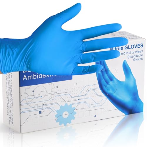 PEIPU Nitrile Disposable Gloves，Powder Free, Cleaning Service Gloves, Latex Free - size: X-Large (Pack of 300), style: 100 Pcs
