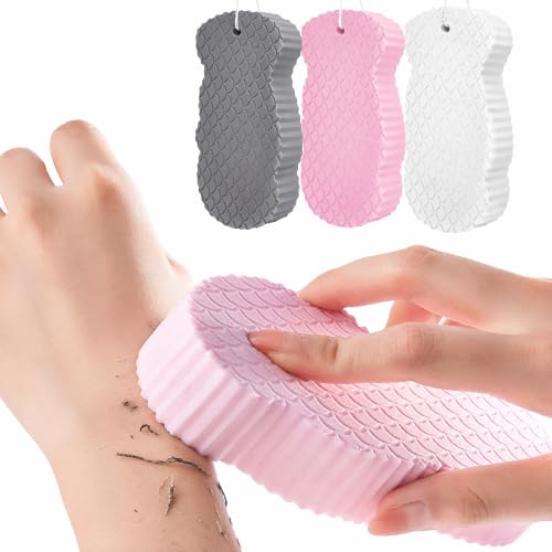 3 PCS Magic Exfoliating Bath Sponge, 3D Super Soft Exfoliating Bath Sponge