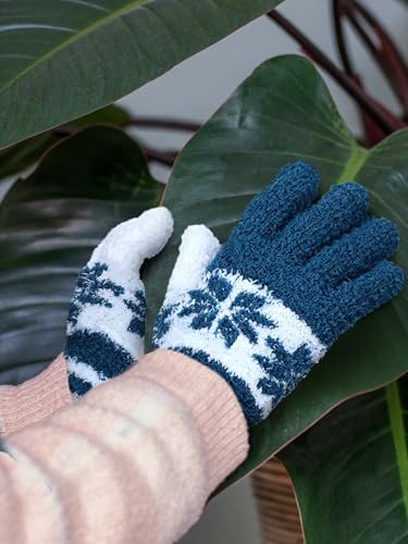 Patelai 3 Pairs Microfiber Dusting Gloves for Plants Leaf, Small - color: Gray, Dark Blue, Khaki, White, size: Small