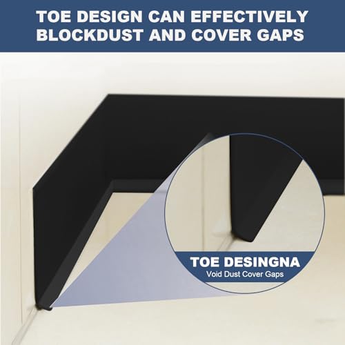DGSL Flexible Baseboard Trim 4" x 20ft, Self Adhesive Vinyl Wall Base,Black - color: Black, size: 4 In x 20 Ft