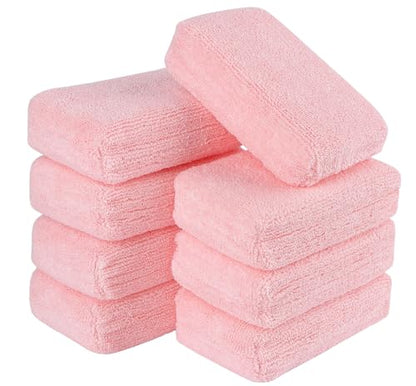 AIDEA Microfiber Applicator Pads-8 Pack, Car Wash Sponge, Pink - color: Pink, size: 8 PK