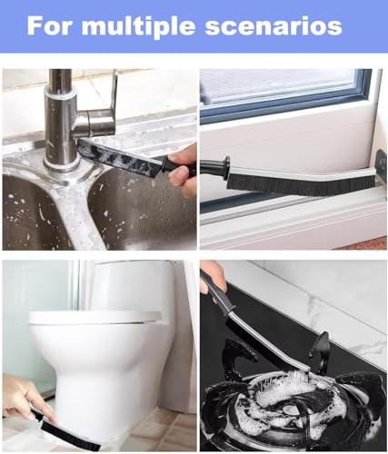 Deep Clean Brush Set Crevice Cleaning Brush Window Groove Cleaner Tools Kit for Small Spaces, Sliding Door, Shutter, Air Conditioner, Bathroom/Shower, Blinds, Vents