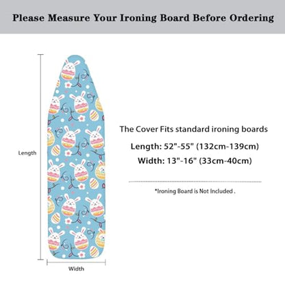 Flashideas Cute Bunny Ironing Board Cover and Pad Standard Size Ironing Board Cover and Pad Ventilate Extra Wide Ironing Pad for Table Modern Design, CZA12 - color: Cute Bunny