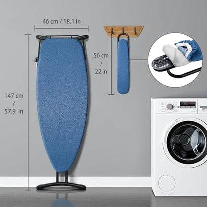 Duwee 18"x48" Deluxe Ironing Board with Retractable Iron Rest - color: Blue
