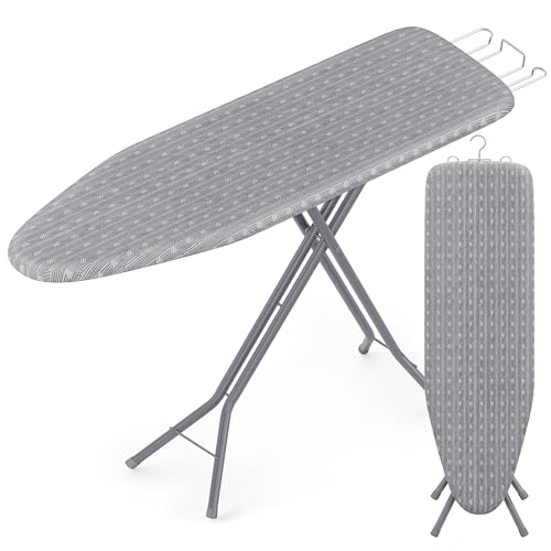 SONGMICS Ironing Board, Foldable, with Iron Rest, 54 x 14 Inches - color: Dove Gray, size: 14"×54"