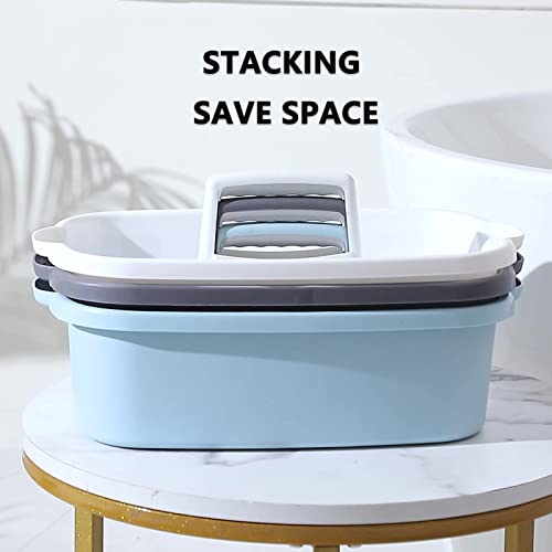 JiatuA Large Cleaning Supplies Caddy Portable Shower Caddy Basket Dark Gray - color: Dark Gray, size: Large