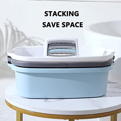 JiatuA Large Cleaning Supplies Caddy Portable Shower Caddy Basket Dark Gray - color: Dark Gray, size: Large