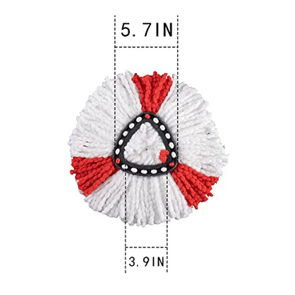 Matthew Cleaning 12Pack Red Microfiber Spin Mop Replacement Head Compatible with EasyWring Spin Mop Replace Head-EasyWring High Absorbency,Machine Washable,Microfiber Spin Mop Refills - color: Red, size: 12 Count