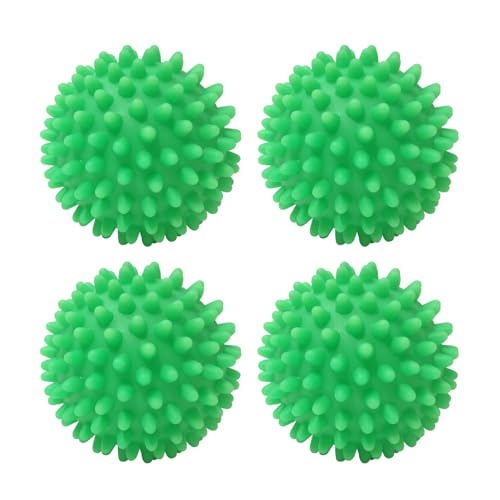 Dryer Balls 4 Pack - Non-Toxic Reusable Dryer Balls (Green) - color: Green