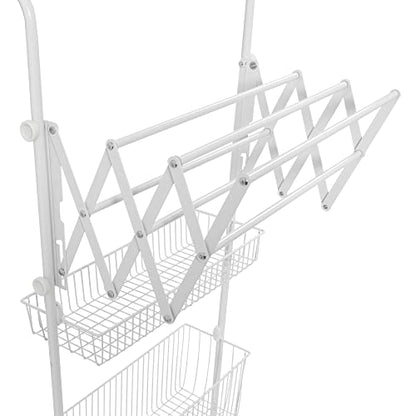 Household Essentials Metal Over the Door Drying Storage Rack, White