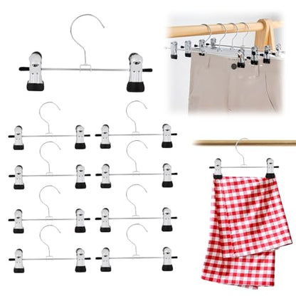 10PCS Boots Hangers with 2 Adjustable Clips, Stainless Steel
