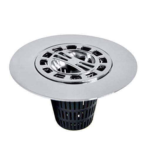 Danco Snap-in Shower Drain Cover with in-Drain Hair Catcher, 4-1/4" Round, Chrome Strainer, (10529) - color: Chrome Finish, size: Pack of 1, style: Circle In-Drain