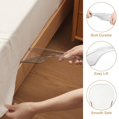 Mattress Lifter & Bed Sheet Tucker Tool Set - Mattress Wedge Elevator for Easy Lifting Mattress, Bed Maker Tool for Changing Sheets, Bed Skirt Tucking & Cleaning with Built-in Dust Brush