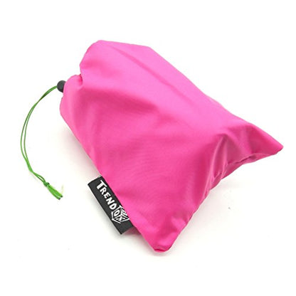 TRENDBOX Foldable Wash Basin Sink Water Bag Portable Mini 8.5L for Footbath Camping Hiking Outdoor Durable Design - color: Hot Pink