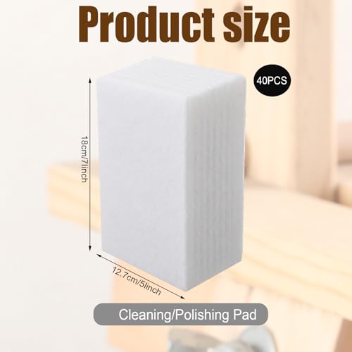 Hoolerry White Scrub Pads Non Scratch Multi Surface,5 X 7 Inch,Maroon - size: 5 x 7 Inch