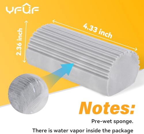 8-Pack Damp Clean Duster Sponge, Magic Sponge Eraser Baseboard Cleaner Tool, Dusters for Cleaning Blinds, Glass, Vents, Railings, Mirrors,Window Track Grooves and Faucets - color: Gray, size: 8PC