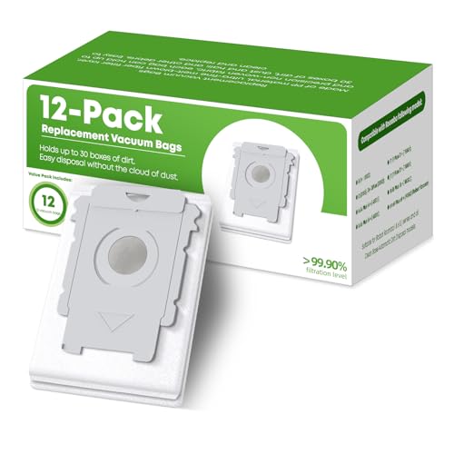 VBN 12 Pack Vacuum Bags for Roomba i/j/s & 100-700 Combo Dirt Disposal Bags - size: 12 Pack