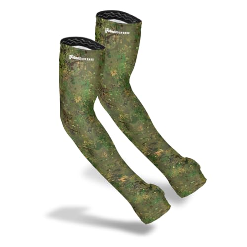 FARMER'S DEFENSE Gardening Arm Sleeves|UV Cooling Protective Sleeve Women & Men|Anti-Scratch Cover Sun UPF Outdoor Protection - Green Brush Camo L/XL - color: Green Brush Camo, size: Large/Extra Large