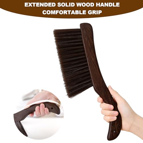 Hand Broom Soft Bristles Duster with Solid Wood Handle Quick Dusting Brush for Sofa Bed Furniture Musical Instruments (Chicken Wing Wood) - color: Chicken Wing Wood