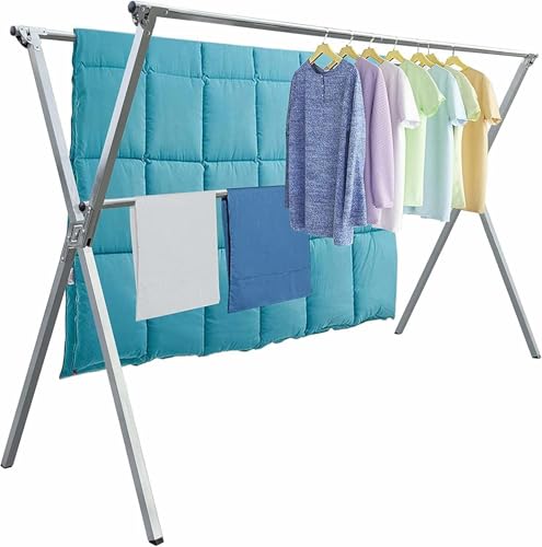 AZK Clothes Drying Rack Foldable Portable Design - size: 65.55 inches