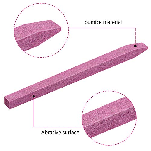 Mudder 12 Pcs Stone Nail File Pumice Stone Stick Nail Cuticle Pusher Rock for Fingernail Toenail Buffing Tools for Home Salon