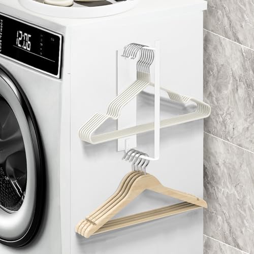 Magnetic Hanger Holder for Laundry Room, 1-Pack, White - color: White