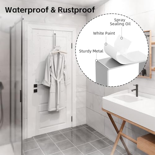 Over the Door Hanger, 2 Pack Foldable Over Door Drying Rack for Laundry - color: White