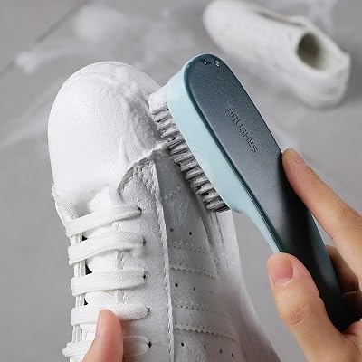 1 Pack Shoes Cleaning Brush, Handheld Scrubbing Brush–Multifunctional Cleaning Tools for Shoes, Laundry, Tile, Bathtub-Blue - color: Blue