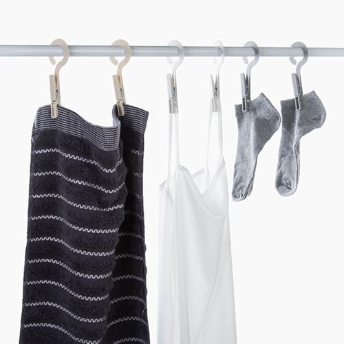 20-Pack Drying Clips Laundry Hooks, Portable Clothes Pins Hanging, Plastic Clips Hanger Best for Home Travel Outdoor - (Dark Grey) - color: Dark Grey