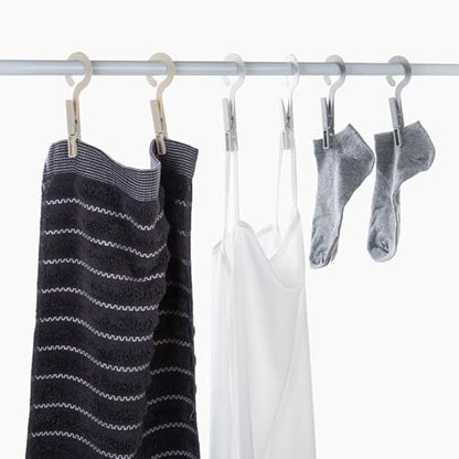 20-Pack Drying Clips Laundry Hooks, Portable Clothes Pins Hanging, Plastic Clips Hanger Best for Home Travel Outdoor - (Dark Grey) - color: Dark Grey