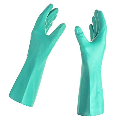 TUSKO PRODUCTS Best Nitrile Rubber Cleaning, Household, Dishwashing, Latex Free, Vinyl Free, Large (12 Pairs) - size: Large (12 Pair)
