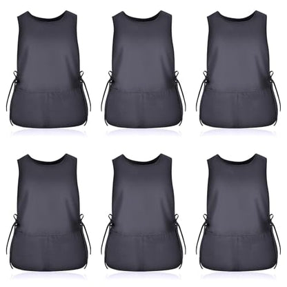 TFTAFAN Cobbler Apron Unisex Waterproof Apron with 2 Deep Pockets Art Smock for Painting Cleaning Artiest Apron work kitchen - color: Gray