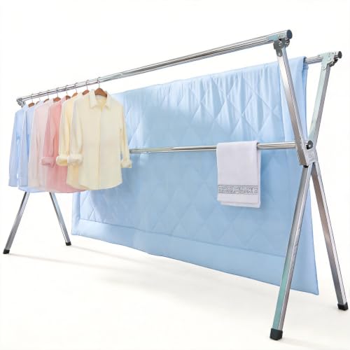 95" Clothes Drying Rack Folding Indoor Outdoor Drying Rack Clothing - size: 95''