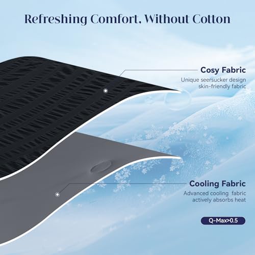 GEMBED Summer Cooling Blanket for Hot Sleepers - King Size, 90"x108" - color: Black, size: King (108"x90")