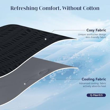 GEMBED Summer Cooling Blanket for Hot Sleepers - King Size, 90"x108" - color: Black, size: King (108"x90")