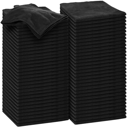 Nuenen Car Microfiber Clean Cloths, Black, 16 x 16 Inch, 60 Pcs - color: Black, size: 16 x 16 inches