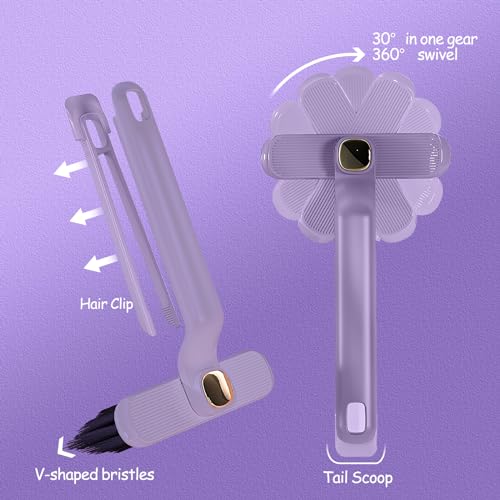 Multi-Function Rotating Crevice Cleaning Brush, 360-Degree Rotating Crevice Household Cleaning Brushes, No Dead Corners Hard Bristle Crevice Gap Brush Tool for Bathroom Household Kitchen (White)
