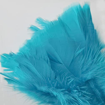 Turkey Feather Dusters for Car Blinds Kitchen Keyboard Office, Eco-Friendly Reusable （2 pcs Blue） - color: Blue