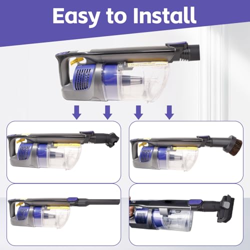 IX141 Vacuum Replacement Attachments for Shark Cordless Vacuums Ix141 Iz462h Iz483h Iz363ht Iz361h Iz163h Iz362h Removable Two-in-one Crevice Tool Brush for D-Shaped Vacuum