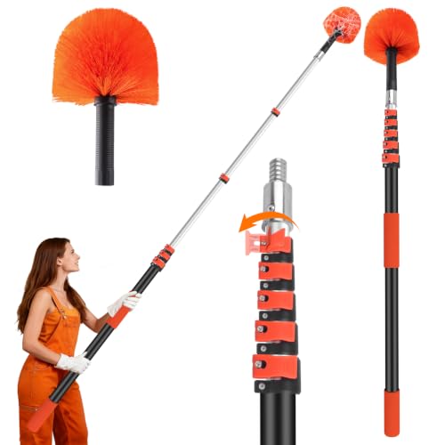 30FT Cobweb Duster with Extension Pole - High Reach Duster - size: 24 FT