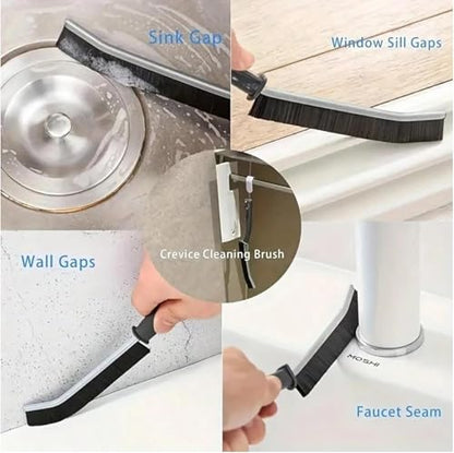 Crevice Cleaning Brush, 6PCS Hard Bristle Crevice Cleaning Brush, Multifunctional Cleaning Gap Brush Tool for Home, Bathroom, Kitchen, Window Track, Bathtub, Vehicle, Faucets, Bowl, Teapot, Cup Use