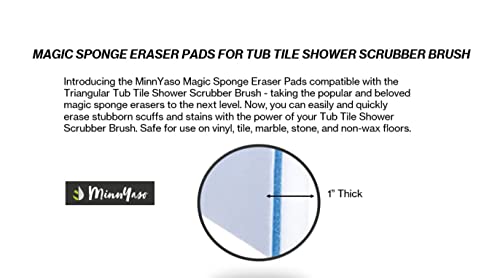 Melamine Eraser Refill Pads for Extendable Tile Scrubber, 3 Pack - style: Magic Sponge Erasers Fit Tub Tile Shower Scrubber