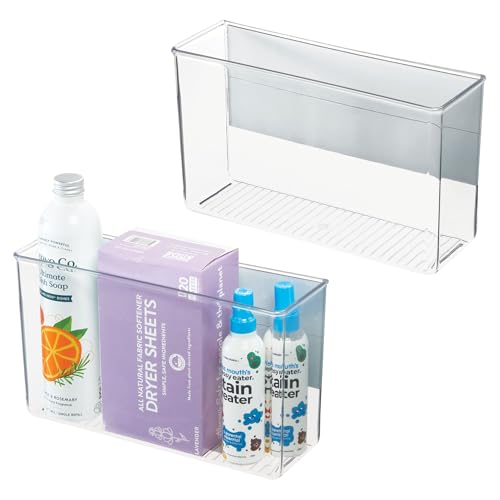 iDesign Magnetic Large Clear Plastic Organizer Bins, 2-Pack - size: Large, style: Pack of 2