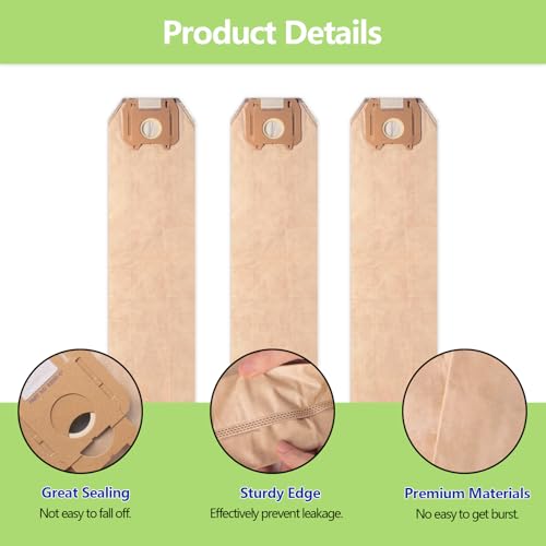 9 Pack Type LW HEPA Vacuum Cleaner Bags Replacement for Oreck Magnesium Upright Vacuum LWPK6OH LWPK25OH LWPK3OH