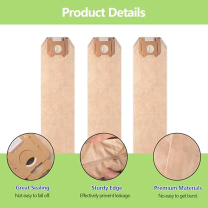 9 Pack Type LW HEPA Vacuum Cleaner Bags Replacement for Oreck Magnesium Upright Vacuum LWPK6OH LWPK25OH LWPK3OH
