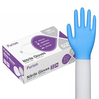 Daddy's Choice Nitrile Gloves 100Pcs 1000 Pcs Disposable Blue, Small/Medium/Large/XLarge, No Latex No Powder - size: Medium (Pack of 100), style: Blue-100 Pcs