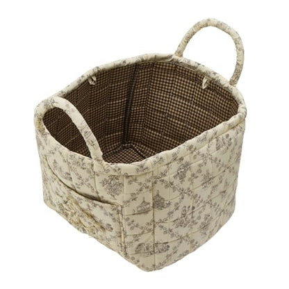 Boho Fabric Storage Basket, Large Capacity Laundry Basket, 12.2'' x 10.23'' x 10.23'' Collapsible Laundry Hamper with Easy Carry Handles (B Multi-Color 1, L) - color: B Multi-Color 1