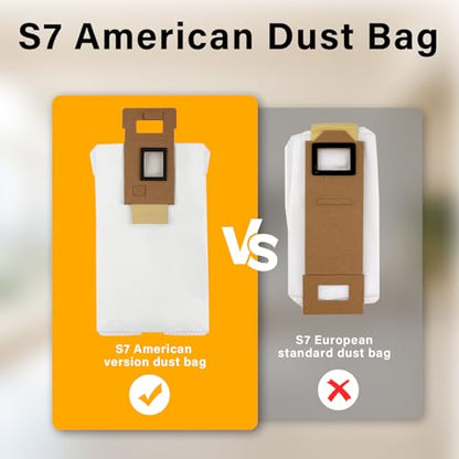 Dust Bags for Roborock S7/S7+/S7 MaxV Plus Vacuum Cleaner Auto-Empty Dock - style: S7 DB 7